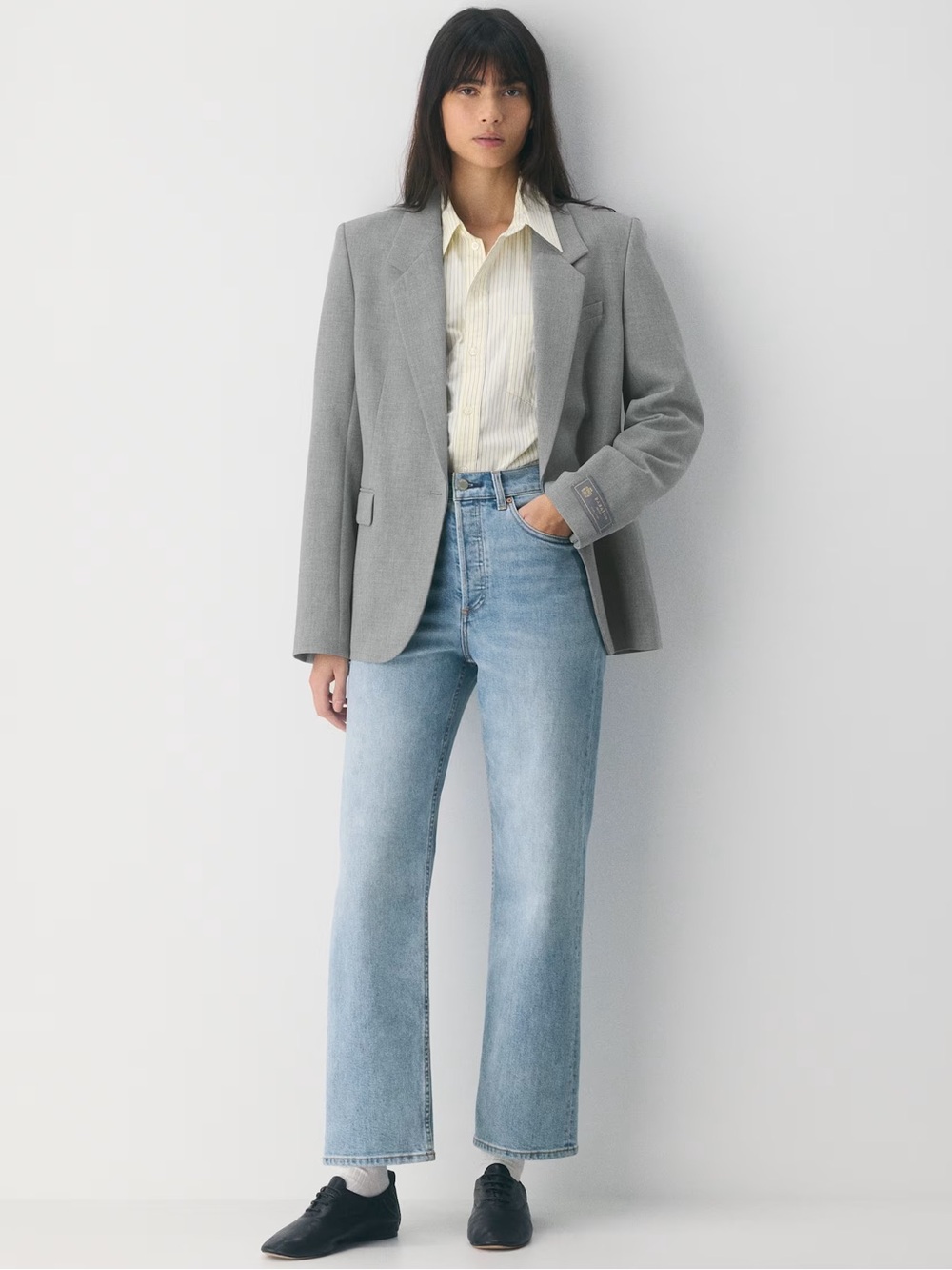 Denim Forum Aritzia The Arlo High Rise Straight Jeans Size 24 | 7 Yrs Bleu Taboo - Picture 14 of 14